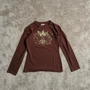 BUFFALO DAVID BITTON GOLD RHINESTONE LONGSLEEVE